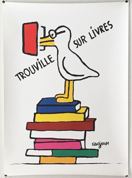 古書古本 dessin：Trouville Book Fair 観光ポスター （Raymond Savignac）