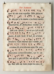 18世紀の交唱聖歌楽譜 各頁