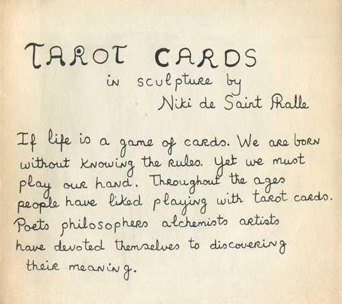 tarot cards in sculpture by niki de saint phalle