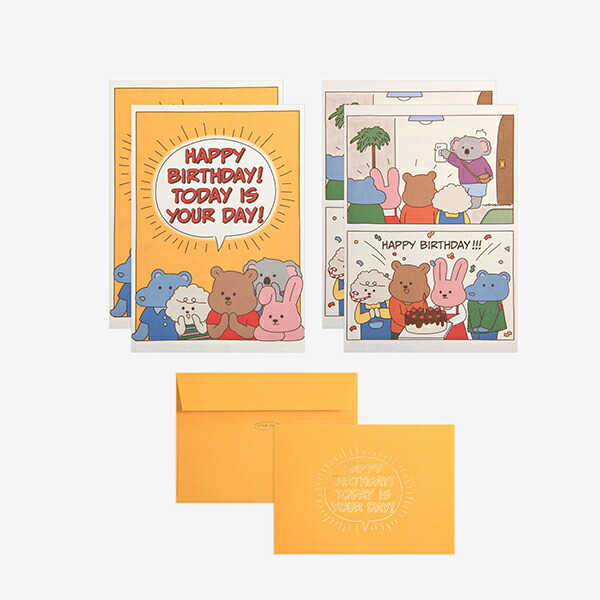 レターセット Daily Letter(My buddy) - 12 Birthday party／デイリーライク Dailylike