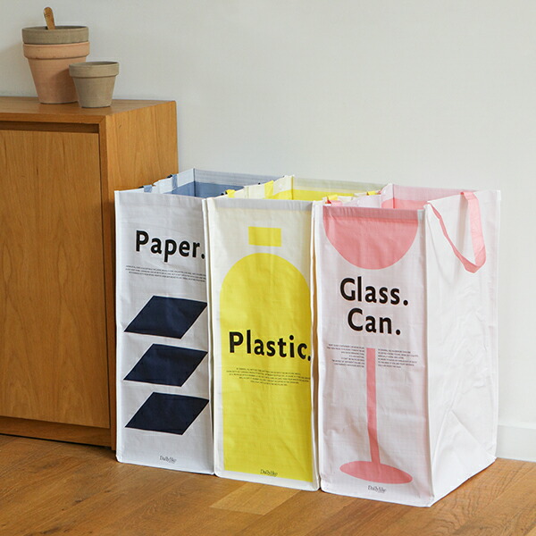 分別リサイクルバッグ（高さ60cm） Tarpaulin Bag - 05 Simply (60cm)／デイリーライク Dailylike