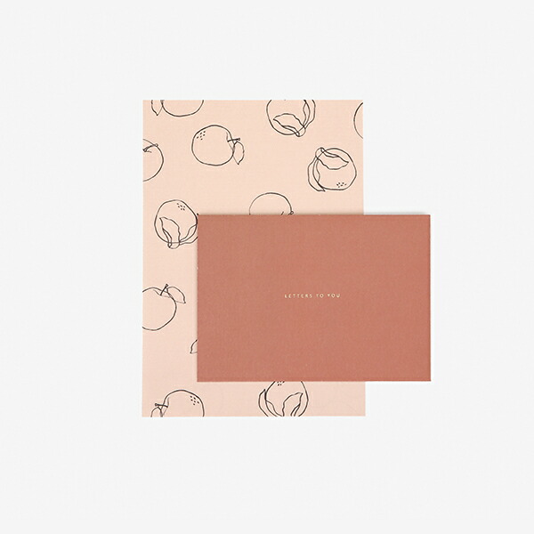 レターセット Daily Letter - 14 Plain apple／デイリーライク Dailylike