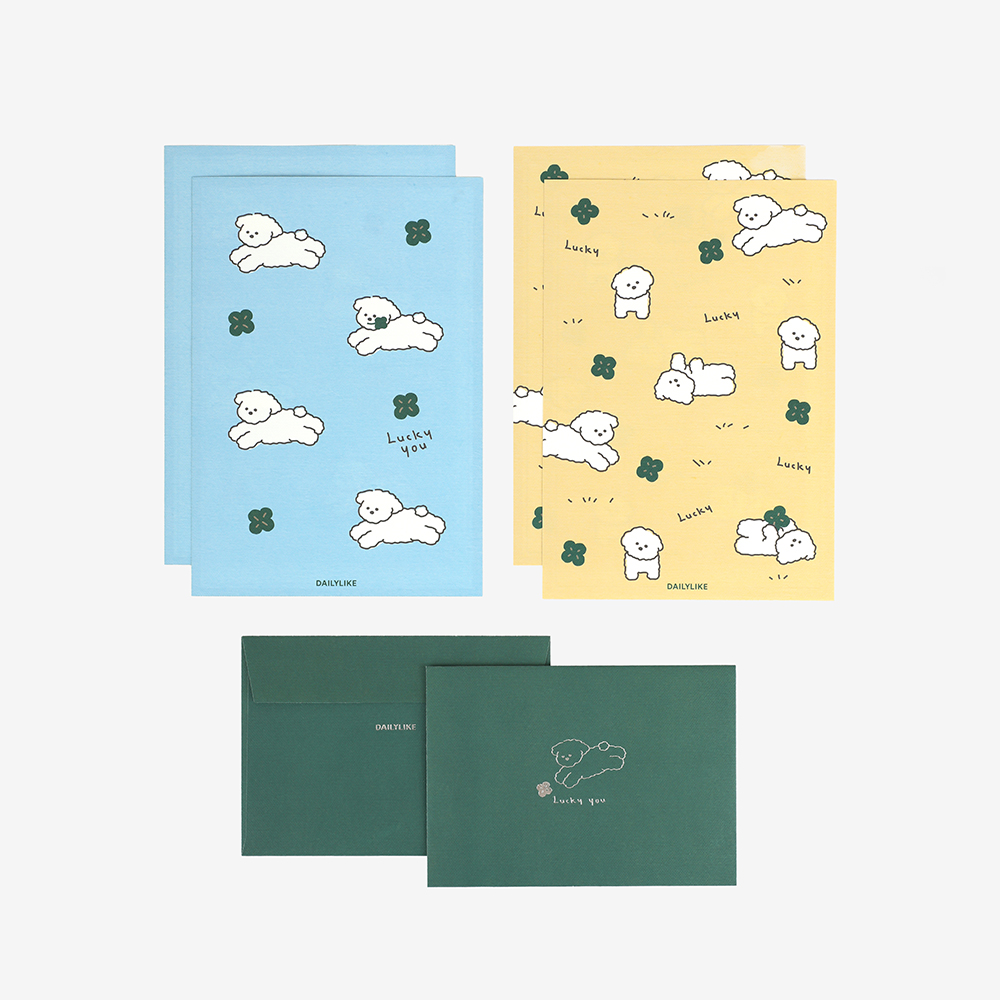 レターセット Daily Letter - 24 Lucky Dog／デイリーライク Dailylike