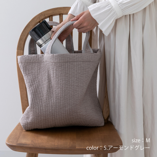 マチ付き ヌビバッグ 【M・Sの2サイズ】刺繍 トートバッグ［desuite