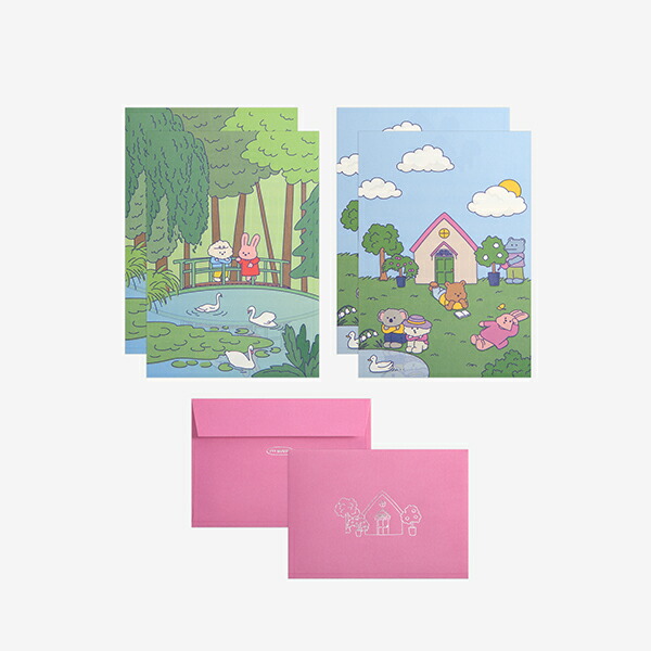 レターセット Daily Letter(My buddy) - 10 Love & peace／デイリーライク Dailylike