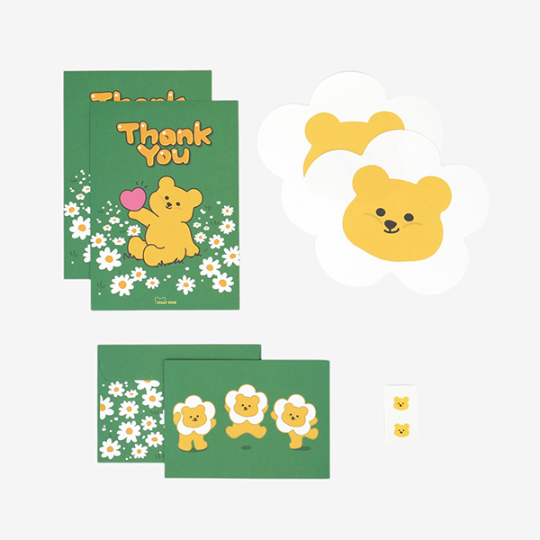 レターセット JELLY BEAR SHAPE LETTER - 02 Thank you／デイリーライク Dailylike