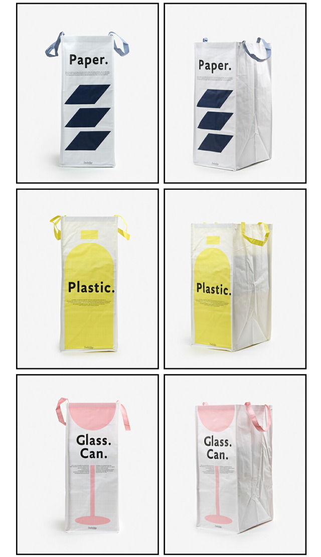 分別リサイクルバッグ（高さ60cm） Tarpaulin Bag - 05 Simply (60cm