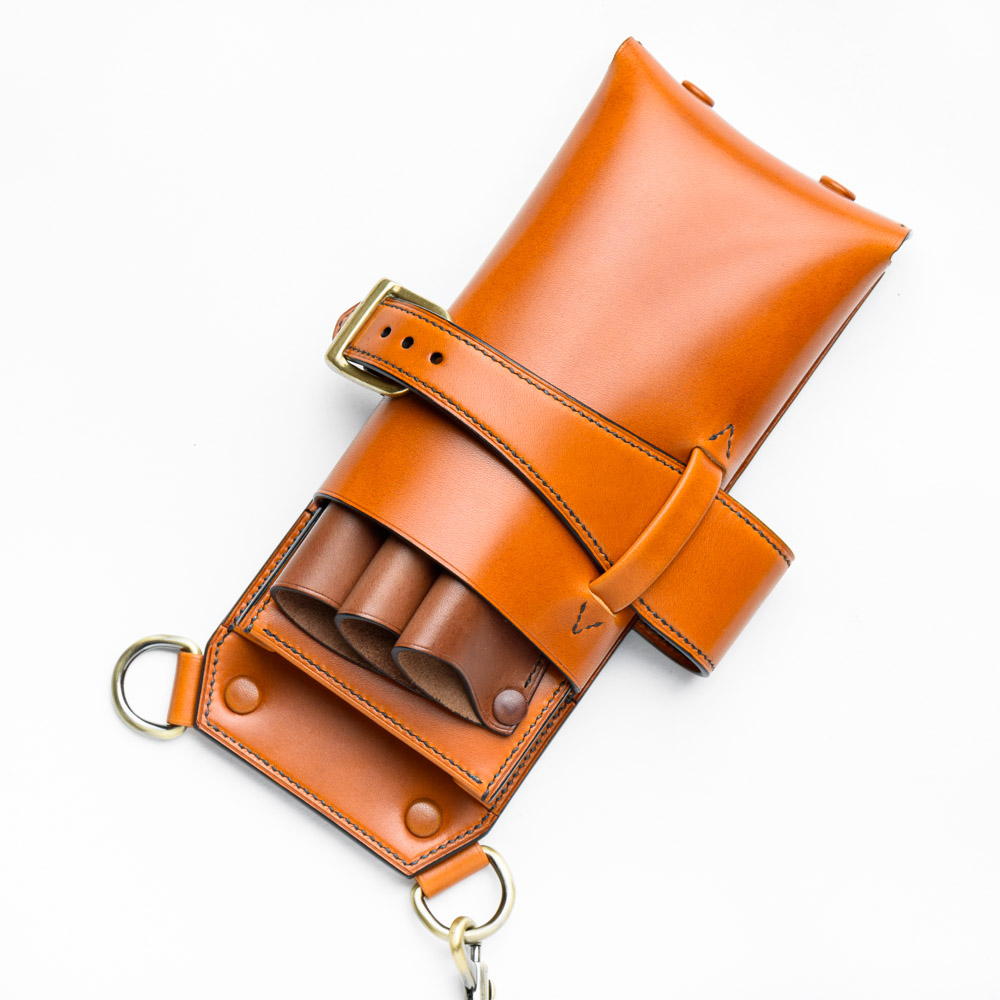 シザーケース【S06-3】3丁用　ブラシ収納[受注生産]