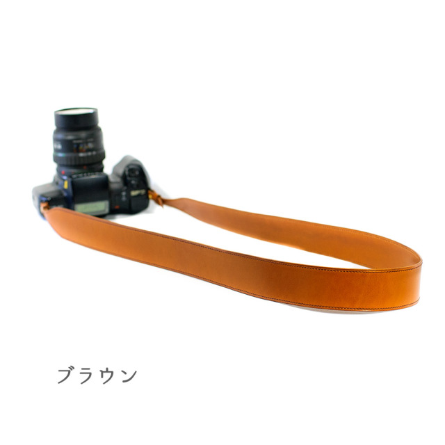 一体型カメラストラップ 国産ステアハイドレザー 【dete】