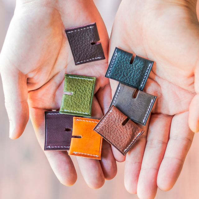 イタリアンレザーのキーカバー