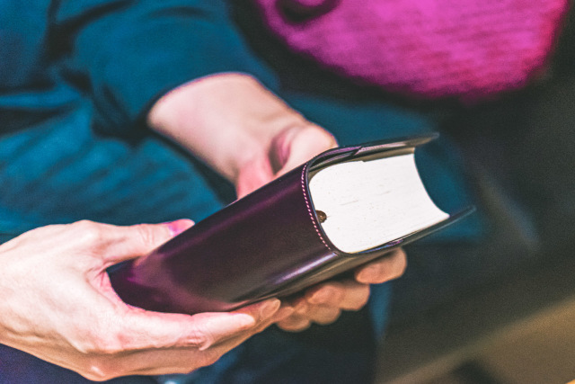 聖書カバー　ダークプラム