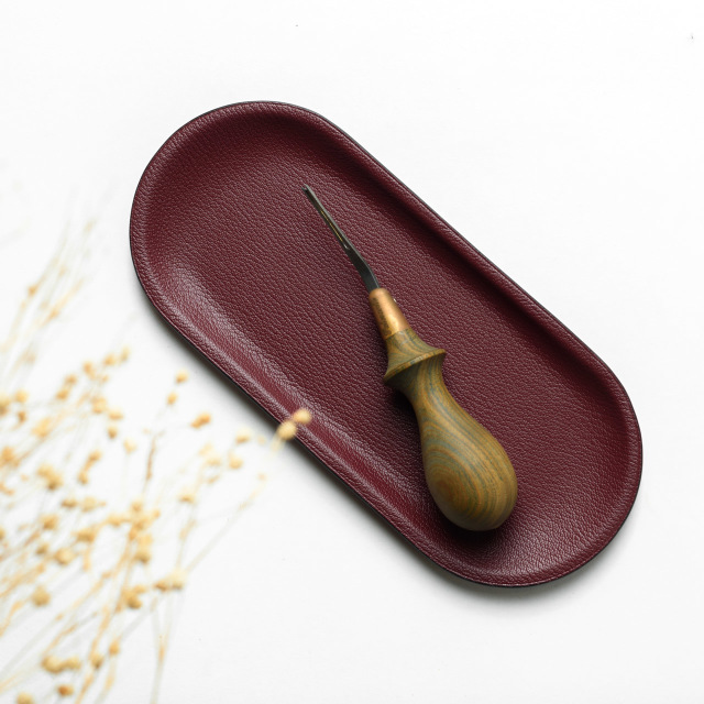 フランスの山羊革のトレイ