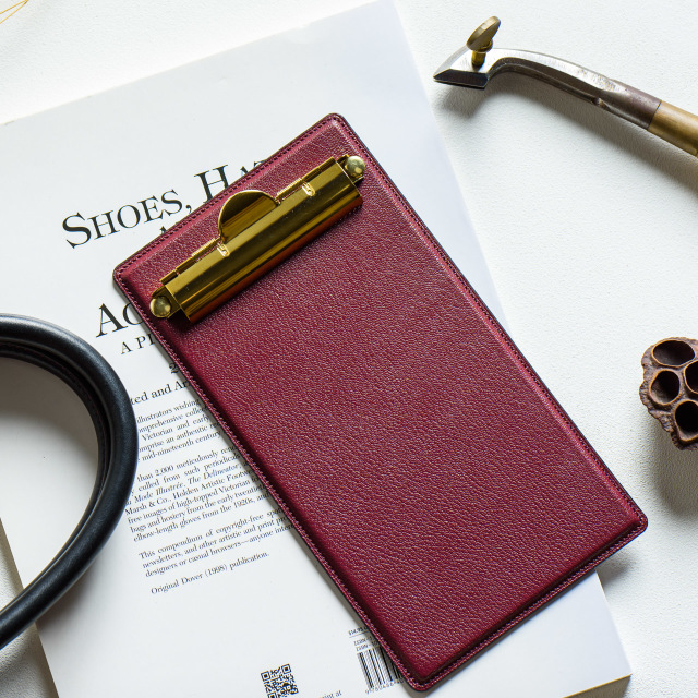 革のクリップボード伝票用