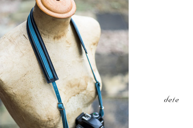 一眼レフカメラストラップ "str-02"　立体成形　型押しカーフ