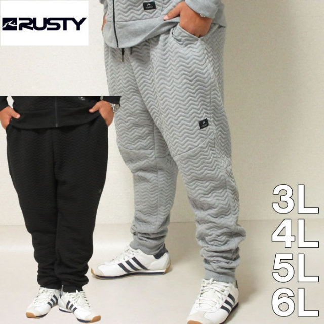 大きいサイズ メンズ Rusty テック スウェットパンツ メーカー取寄 ラスティ 3l 4l 5l 6l