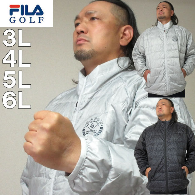 大きいサイズ キングサイズ ビッグサイズ メンズ FILA GOLF-ライトダウンブルゾン（メーカー取寄）フィラゴルフ 3L 4L 5L 6L ブランド 服 おしゃれ カジュアル デビルーズ