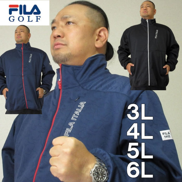 大きいサイズ キングサイズ ビッグサイズ メンズ ゴルフ FILA GOLF-高周波キルトボンディングブルゾン（メーカー取寄）フィラゴルフ 3L 4L 5L 6L ブランド 服 おしゃれ カジュアル デビルーズ