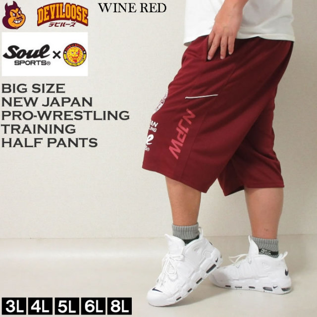 SOUL SPORTS 新日本プロレス 魂 パンツ ジャージ M 上下セット 新日本プロレス × SOUL SPORTS コラボ 青白 ジャージ