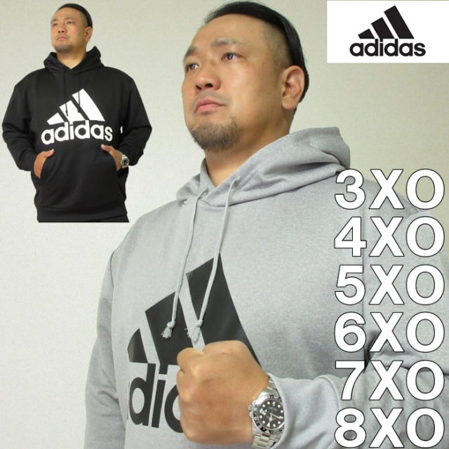 大きいサイズ メンズ Adidas スウェットプル パーカー メーカー取寄 アディダス 2l 3l 4l 5l 6l 7l