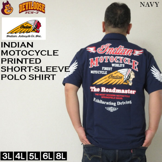 Indian Motocycle - INDIAN インディアンモトサイクル　ベティピープー　刺繍　ポロシャツ INDIAN インディアンモトサイクル ベティピープー 刺繍