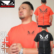 大きいサイズ メンズ BAD BOY-バックZIPロゴプリント半袖Tシャツ（メーカー取寄）バッドボーイ/3L/4L/5L/6L