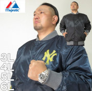 大きいサイズ メンズ Majestic-NYミリタリープリントサテンジャケット（メーカー取寄）マジェスティック 3L 4L 5L 6L