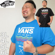 大きいサイズ メンズ VANS-Wave&amp;Surf半袖Tシャツ（メーカー取寄）バンズ/3L/4L/5L/6L