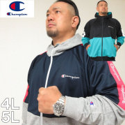 （本州四国九州送料無料）大きいサイズ メンズ Champion（チャンピオン）ラインプリント パーカー ジャージ　4L 5L