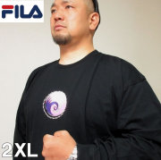 （本州四国九州送料無料）大きいサイズ メンズ FILA（フィラ）長袖 アフリカンデザイン Tシャツ　2XL