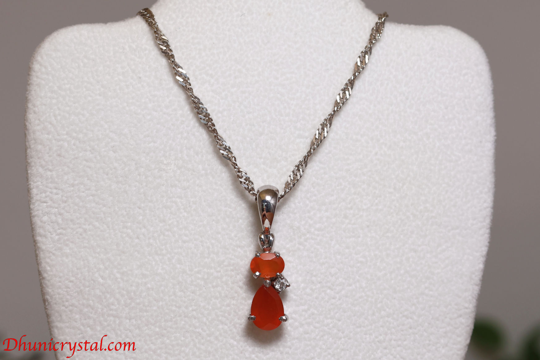 【SOLDOUT】スターボーン・ペンダント【カーネリアン＆ホワイトトパーズ】（D816)