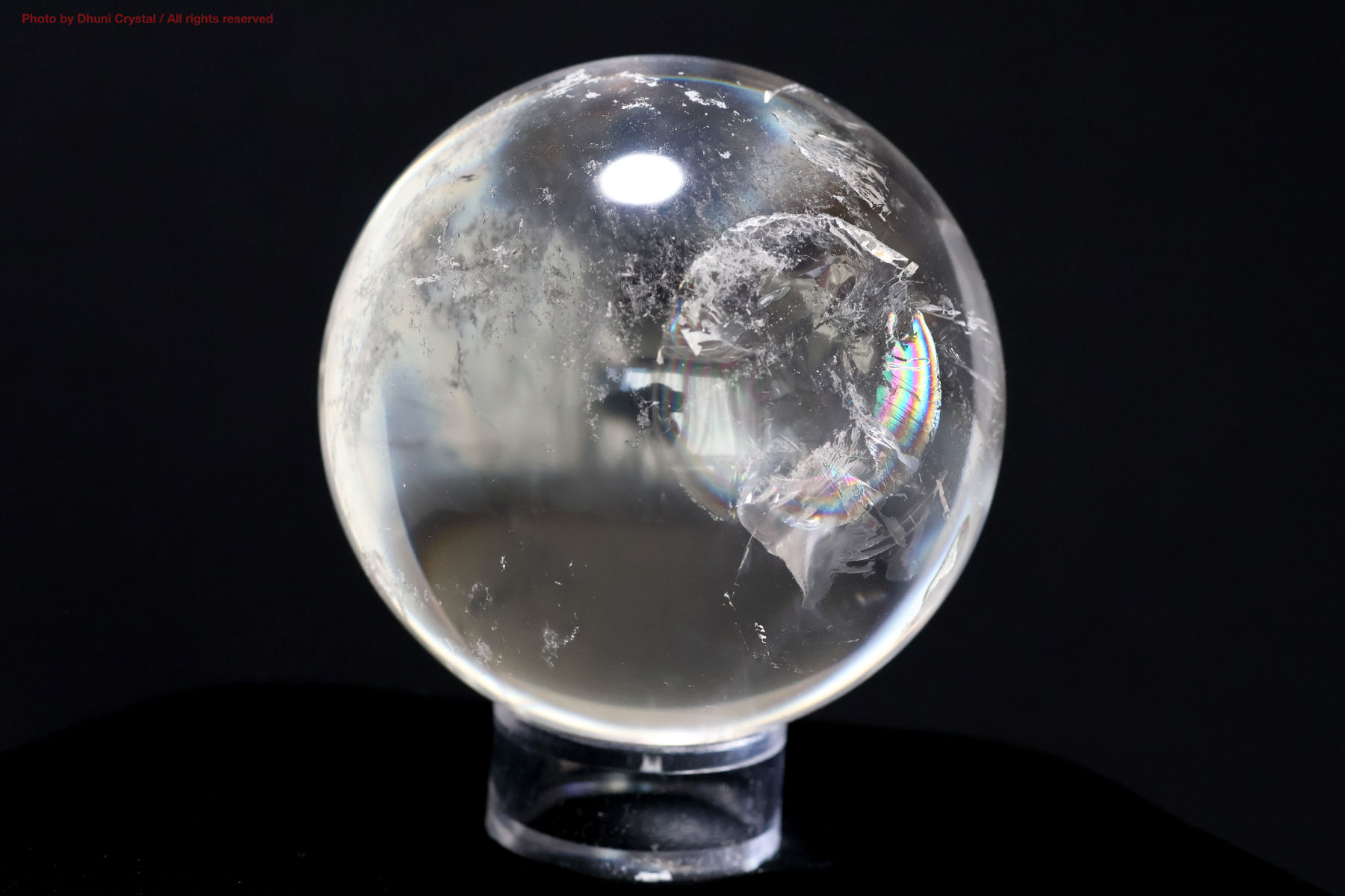 水晶球/虹入り/ブラジル産(FF33)
