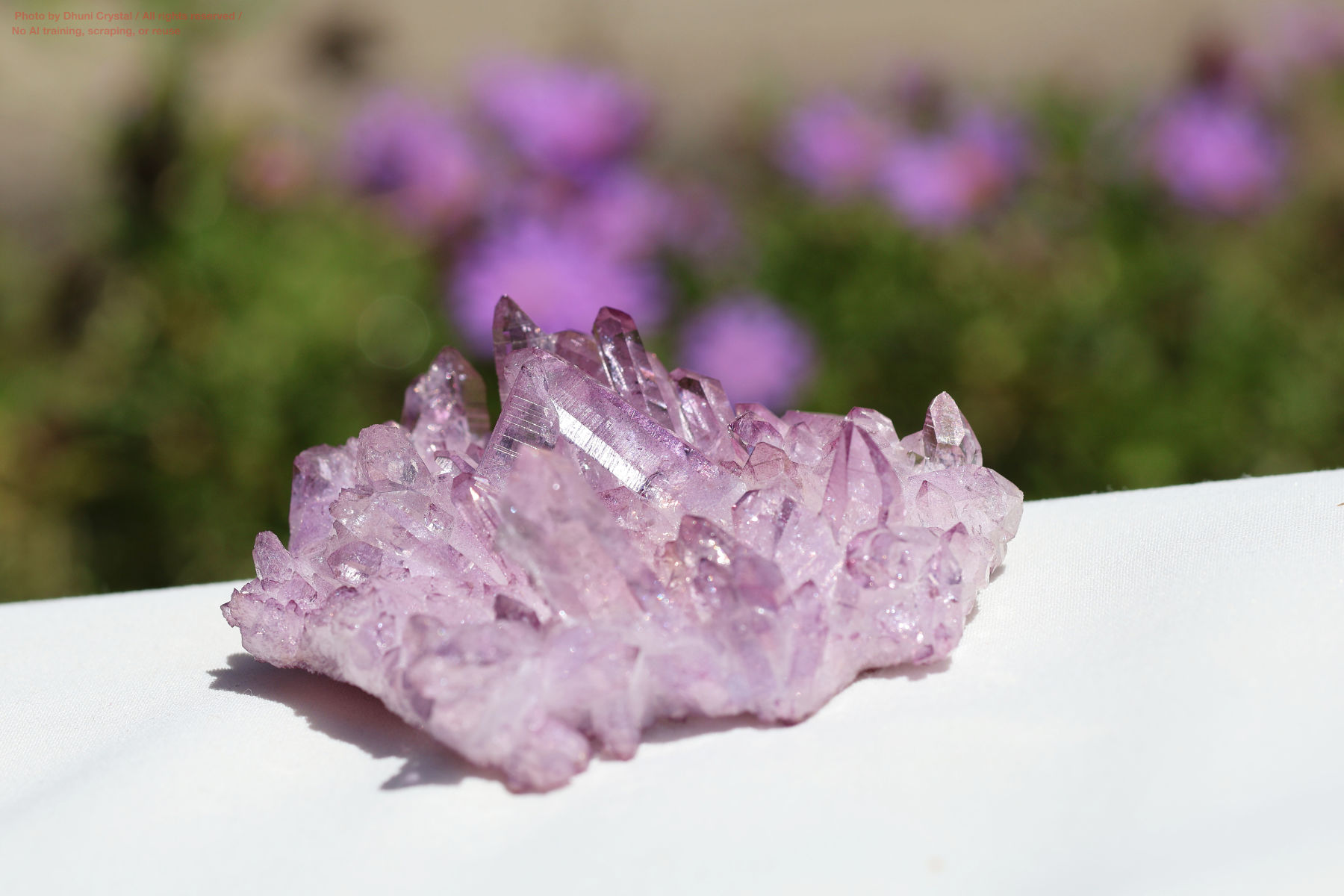 パープルミストオーラ/アーカンソー水晶/クラスター(FF406)