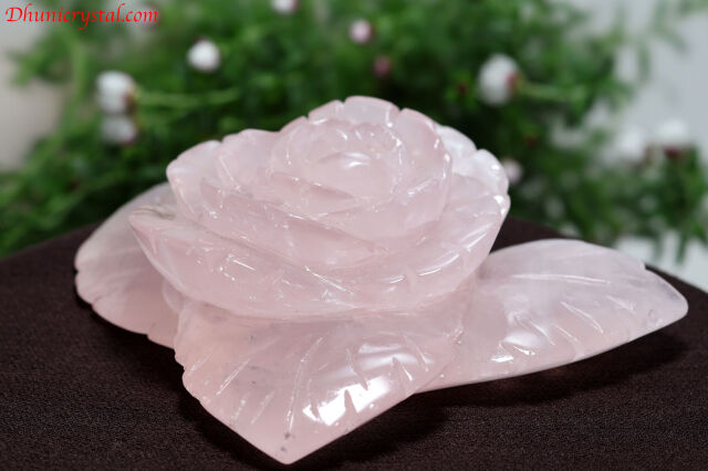 ローズクォーツ/薔薇/カービング(A224)