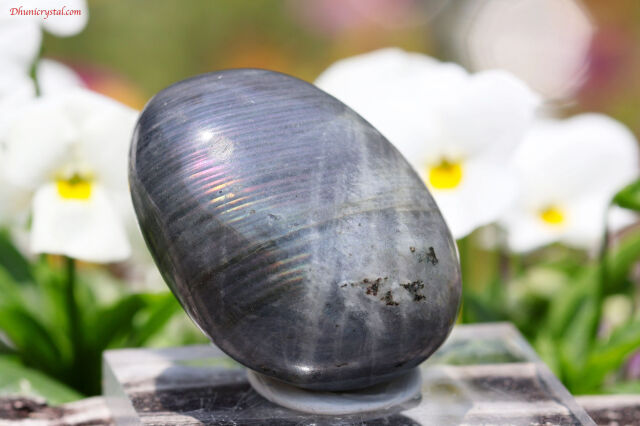 レア　シルバー　パープル　レインボー　素敵シラー　ラブラドライト　パーム129g レア シルバー パープル レインボー 素敵シラー ラブラドライト