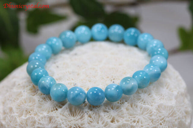 一連ブレスレット【高品質ラリマー】/8mm(C882) 