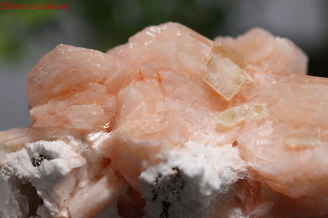 高品質　ダイヤモンドアポフィライト　ピンクスティルバイト　原石　クラスター ピンクスティルバイト＆グリーンアポフィライト(D732)