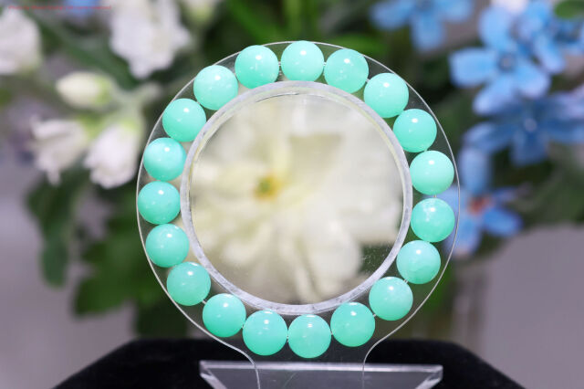 クリソプレーズ 一連ブレスレット 天然石 癒しと再生をもたらす優しい