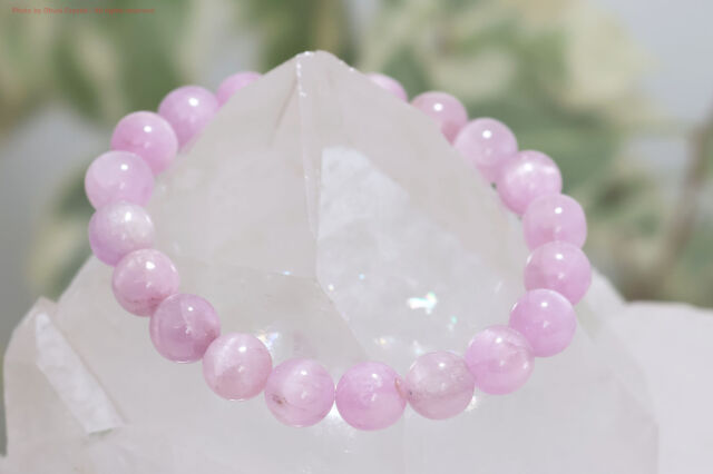 【SOLD OUT！】 一連ブレスレット【クンツァイト】9mm珠/手首サイズ15cm~15.5cm(FF212)