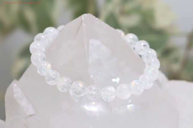 一連ブレスレット【レインボームーンストーン】マダガスカル産/7.5mm珠/手首サイズ14.5cm~15cm(FF214)