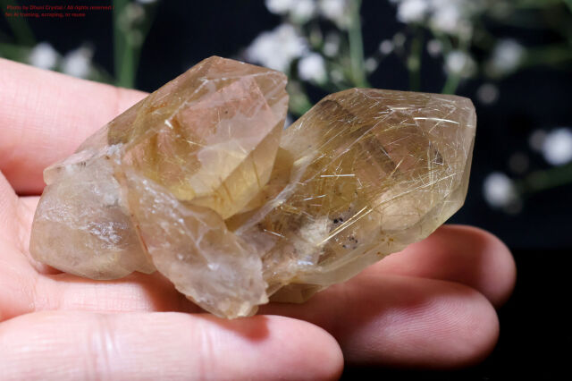 ルチルクォーツ 天然石 金針水晶 ゴールドアクセサリー