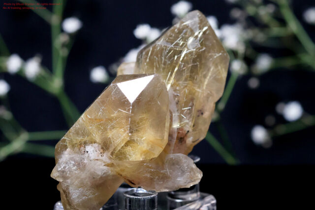 ルチルクォーツ 天然石 金針水晶 ゴールドアクセサリー