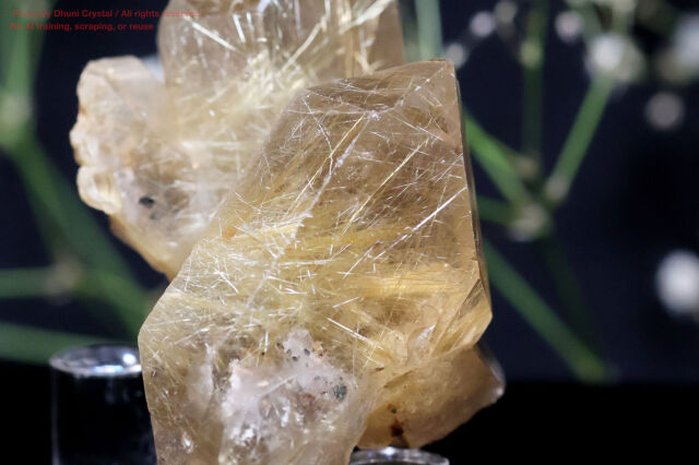 ルチルクォーツ 天然石 金針水晶 ゴールドアクセサリー