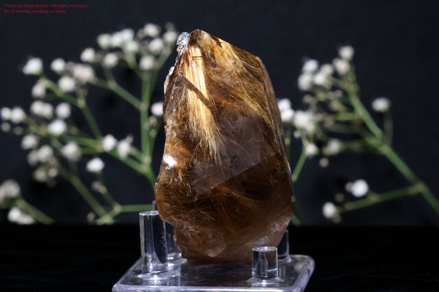 スモーキールチルクォーツ 天然石 金針水晶 ゴールドアクセサリー