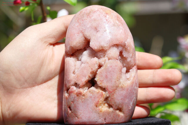 ピンクアメジスト ドゥルージー 天然石 結晶クラスター 美しいピンク水晶