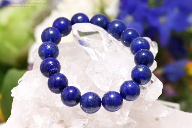 一連ブレスレット【ラピスラズリ】11mm珠/手首サイズ14.5~15cm(FF299)