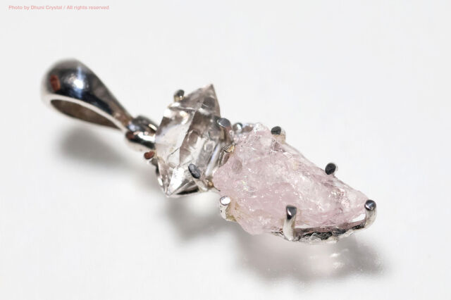 スターボーンペンダント【モルガナイト＆ハーキマーダイヤモンド＆トパーズ】(FF49)