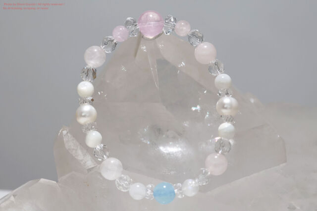 Dhunicrystalオリジナルブレスレット【Princess】/『気品』『幸福』『美』『女性性』/手首サイズ14.5cm~15cm(FF720)