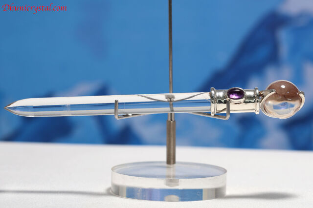 【SOLDOUT】ヒマラヤ水晶クリスタルワンドwithアメジスト(T206)