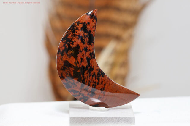 【SOLDOUT】マホガニーオブシディアン/月型(T294)