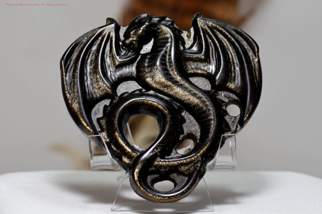 【SOLDOUT】ゴールドシェーン・オブシディアン/ドラゴン(T296)